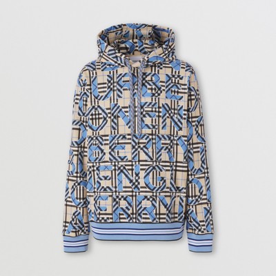 Burberry logo print cotton hoodie Clearance