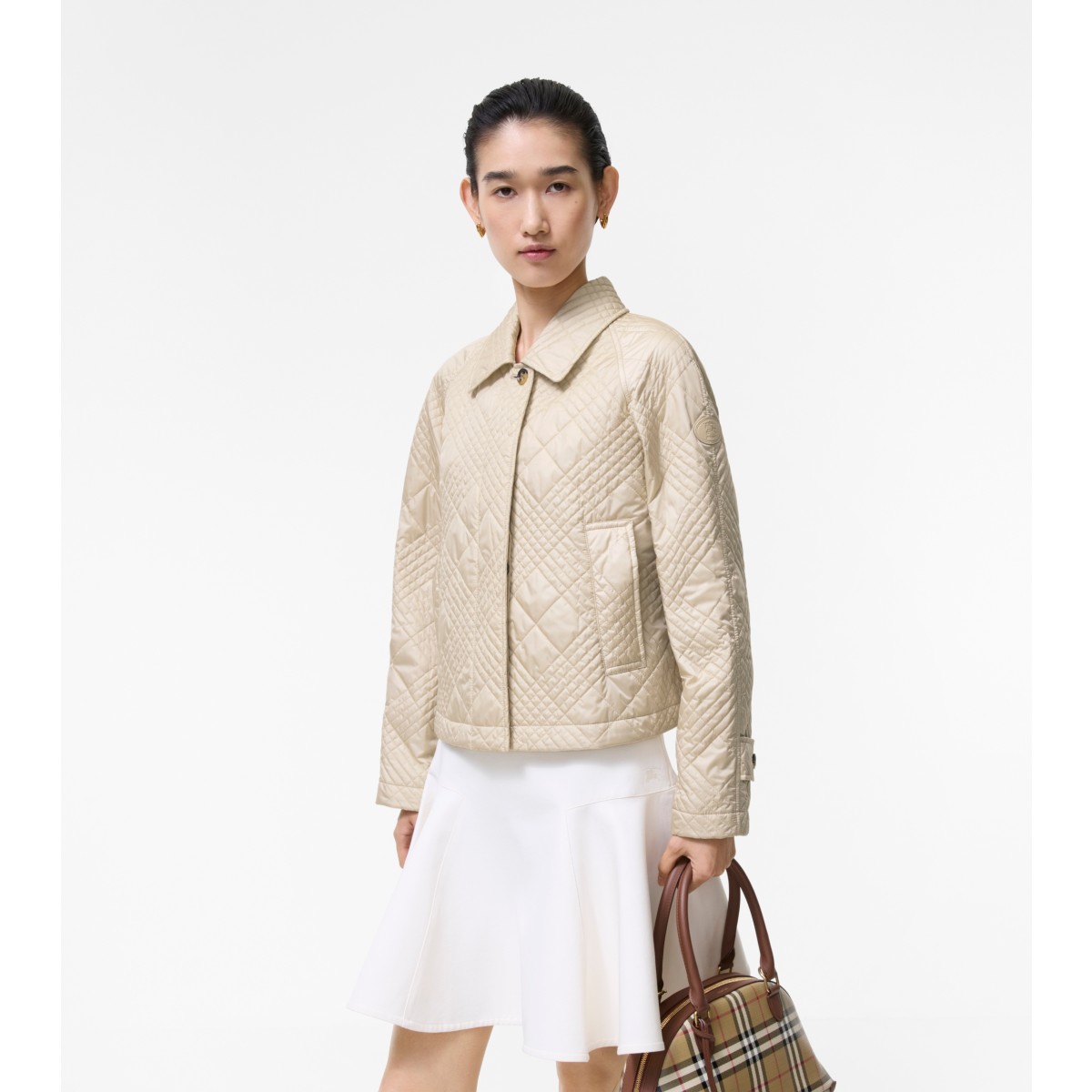  Check Quilted Nylon Tiffield Jacket