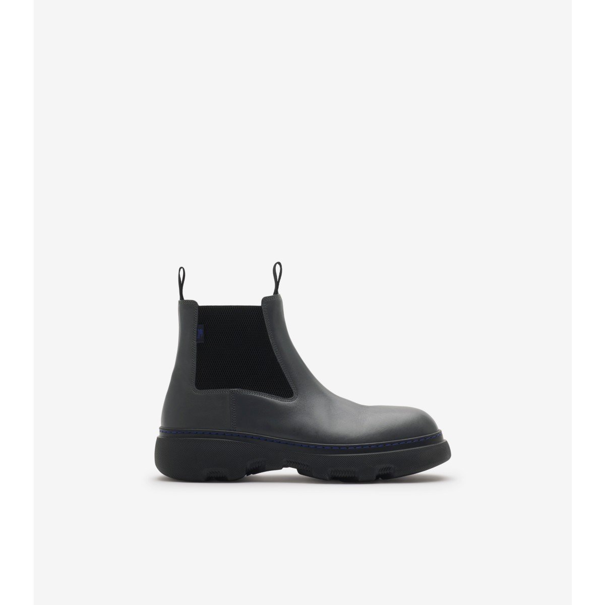 Burberry Leather Creeper Low Chelsea Boots In Cobble
