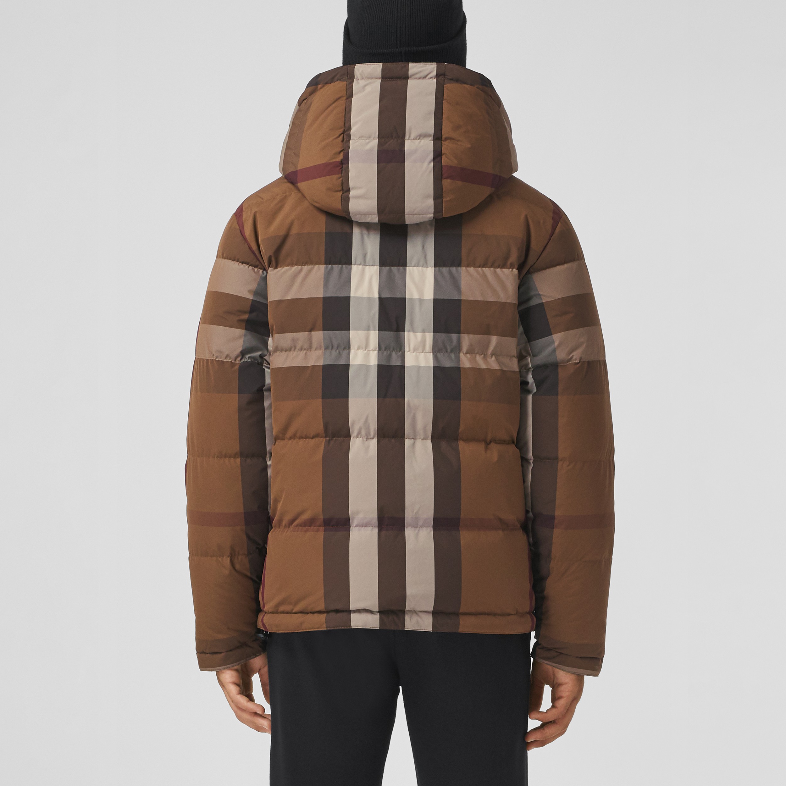 Reversible Check Nylon Puffer Jacket in Dark Birch Brown - Men | Burberry® Official - 3