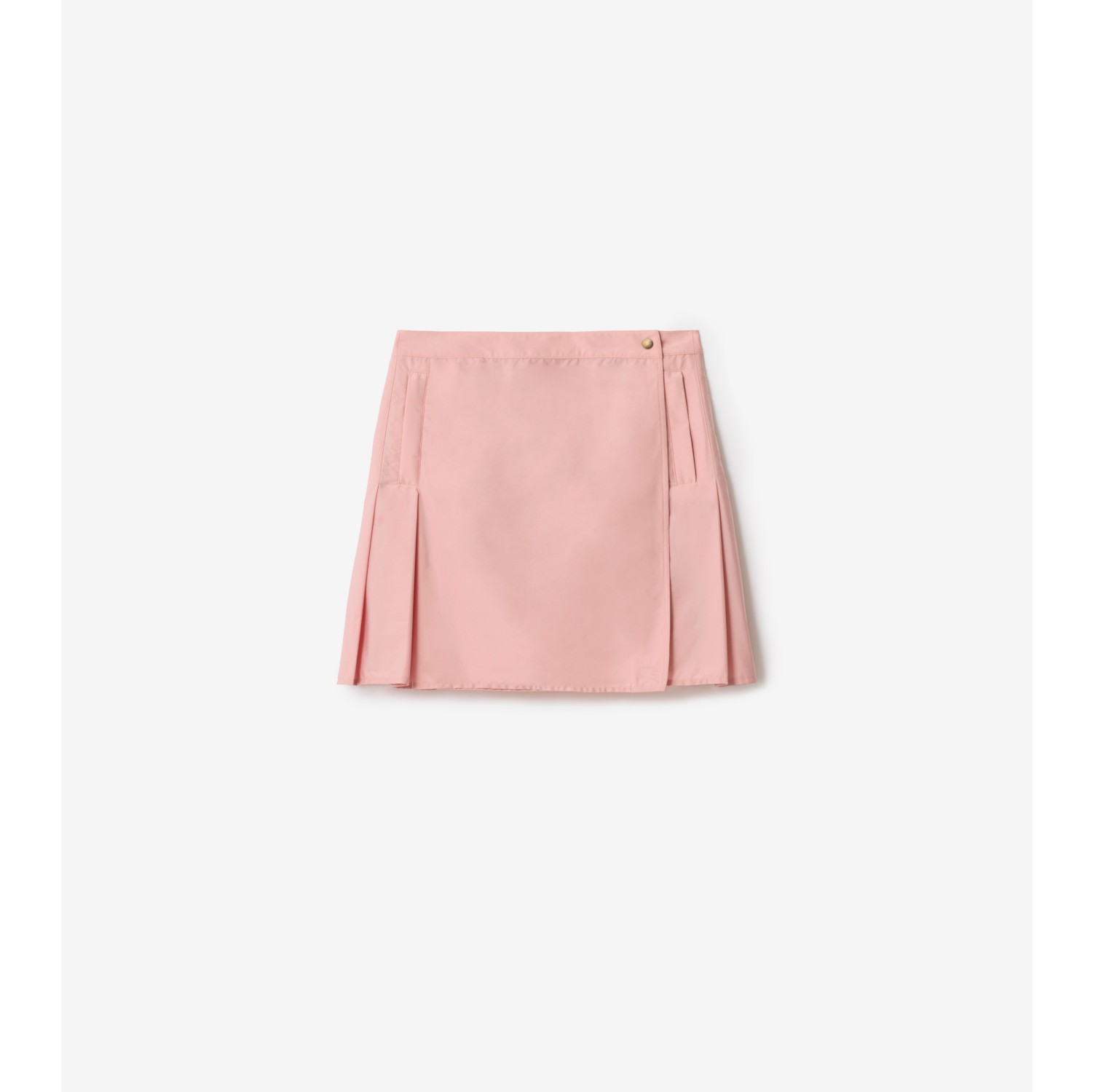 Pleated Stretch Nylon Mini Skirt