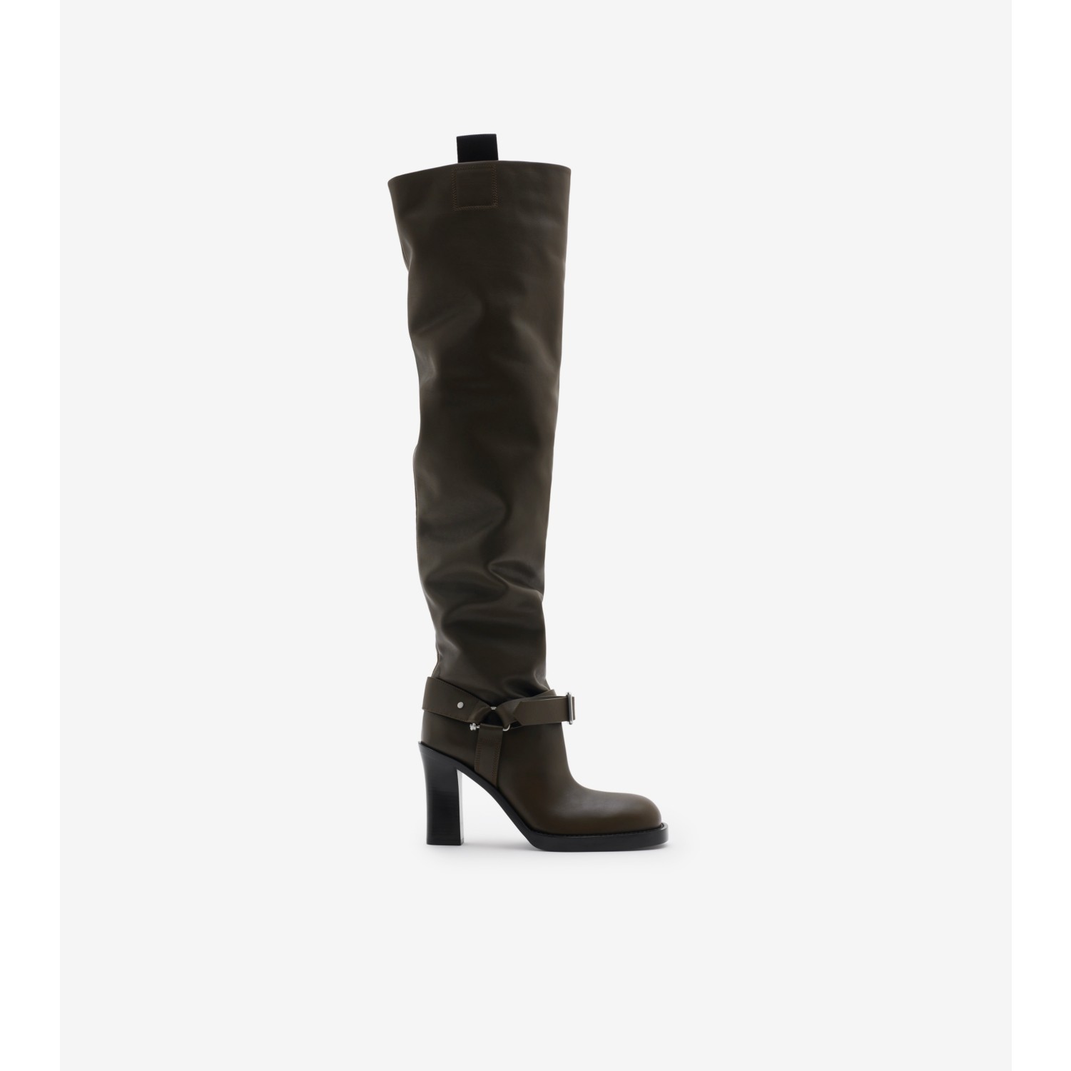 Leather Soft Stirrup Boots in Snug Women Burberry Official