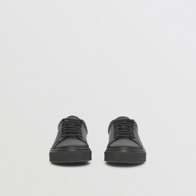 burberry black leather sneakers