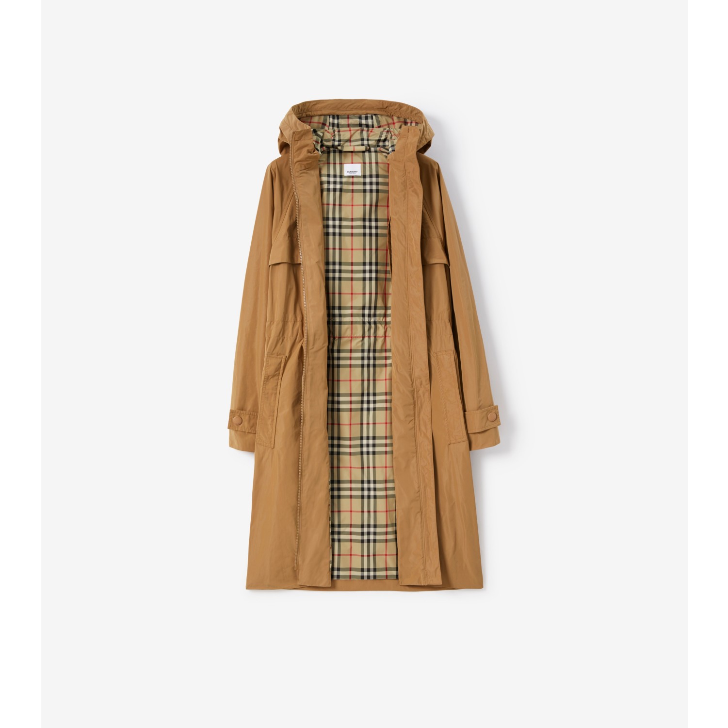 EKDエンブロイダリー コート (キャメル) - ウィメンズ, ナイロン | Burberry®公式サイト