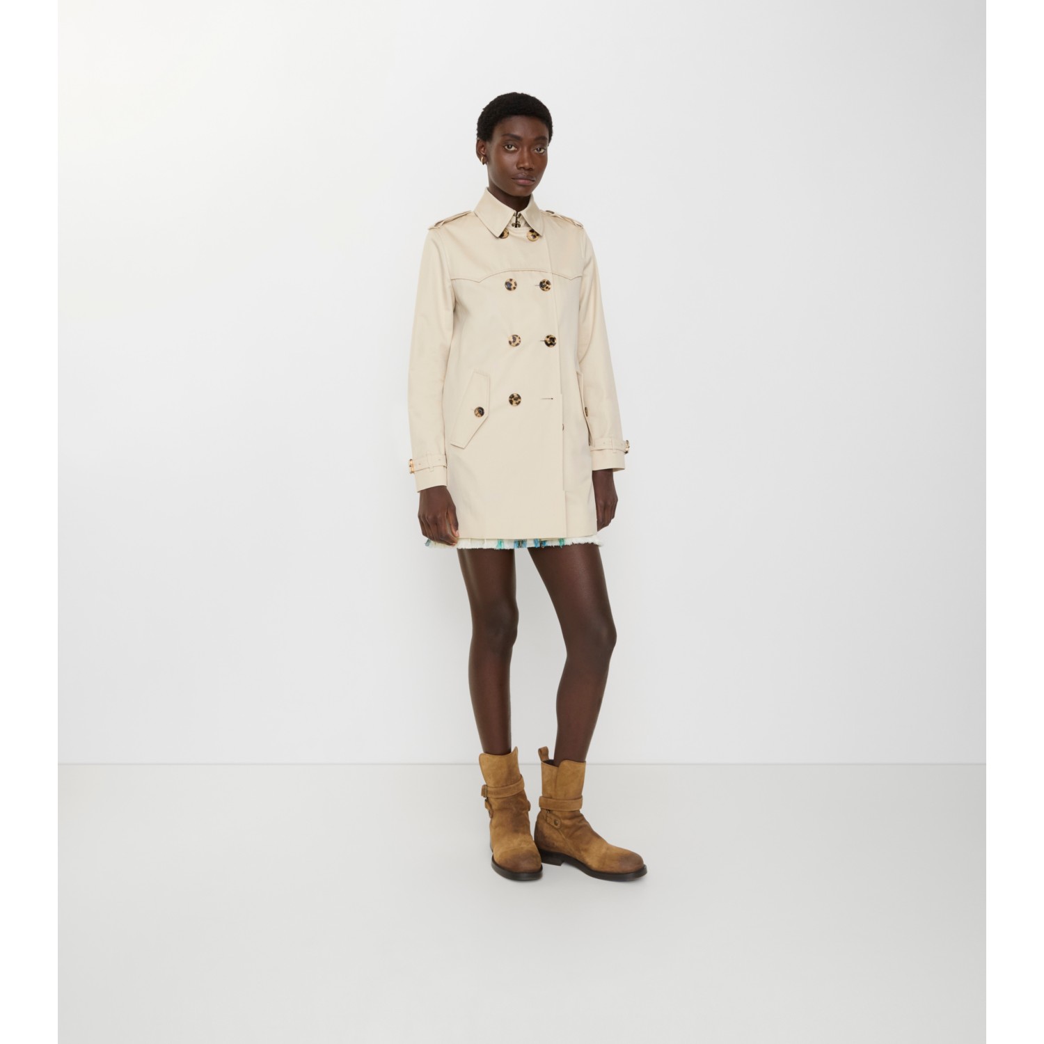 Short Gabardine Summerside Trench Coat​ - thumbnail 2
