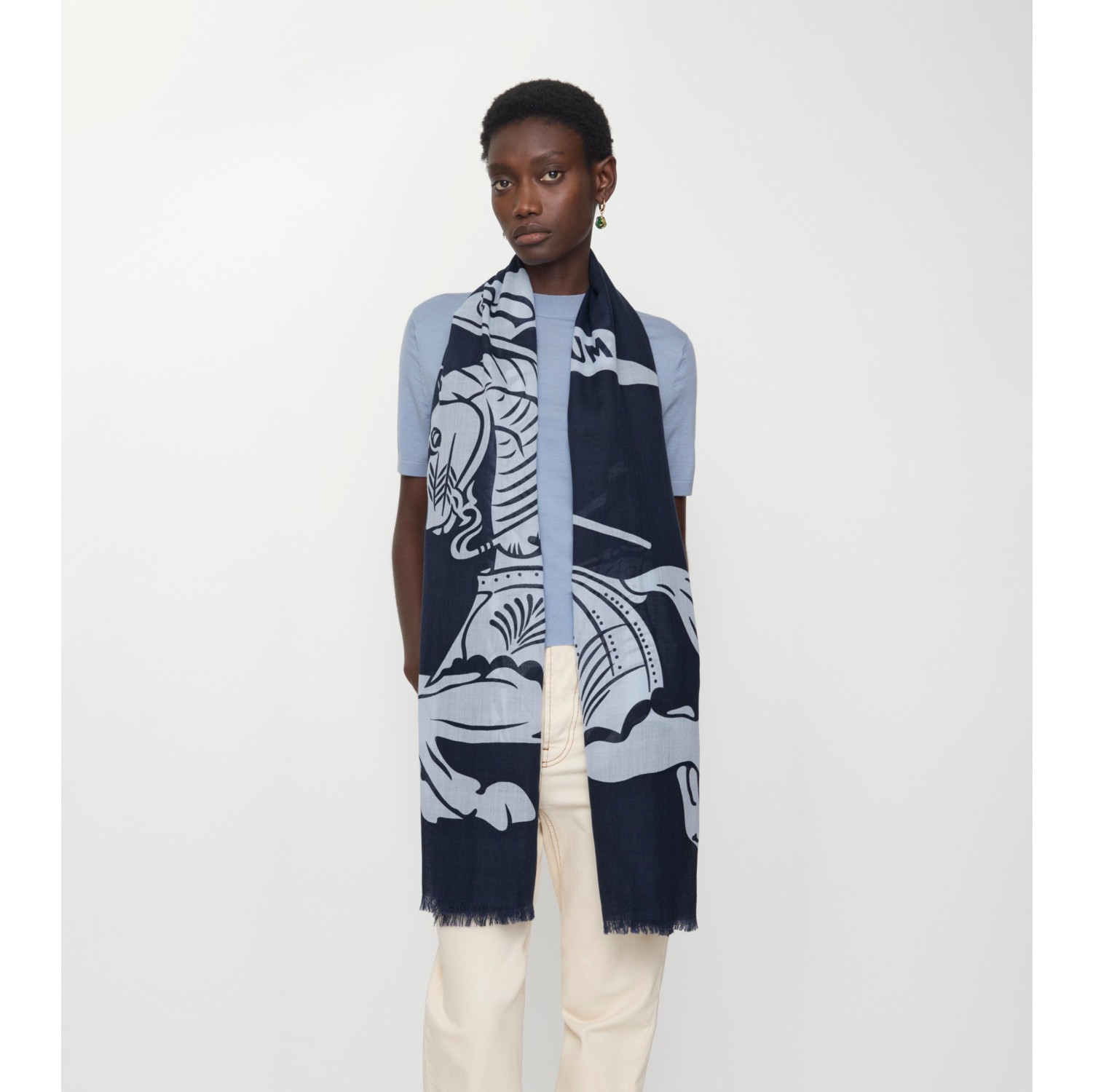 Wide EKD Wool Scarf