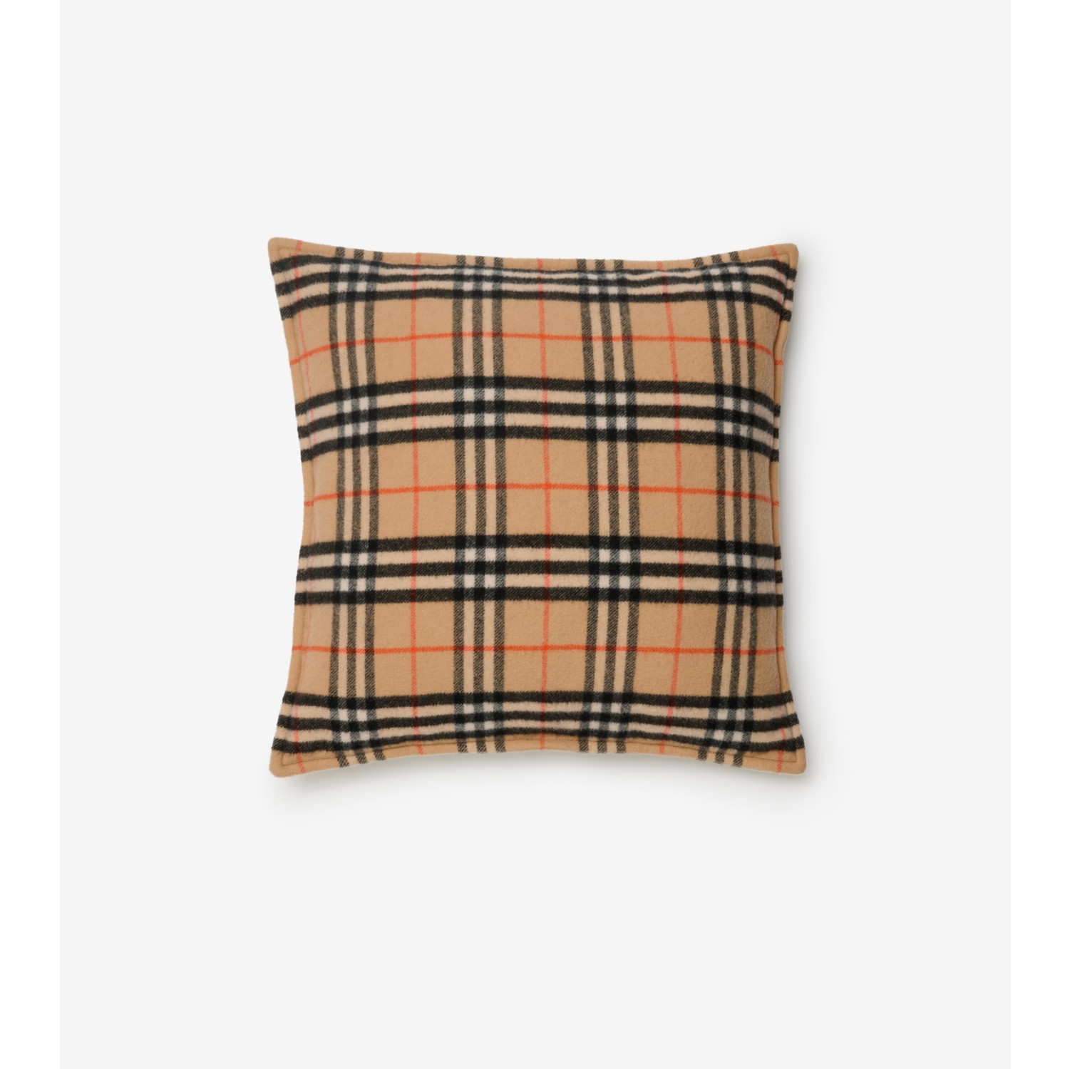 Coussin en laine et cachemire Check