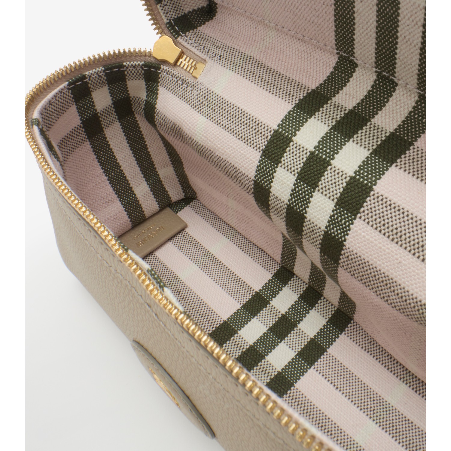 Bloomsbury Vanity Case in Mushroom beige/mallow pink - Women, Leather | Burberry® Official