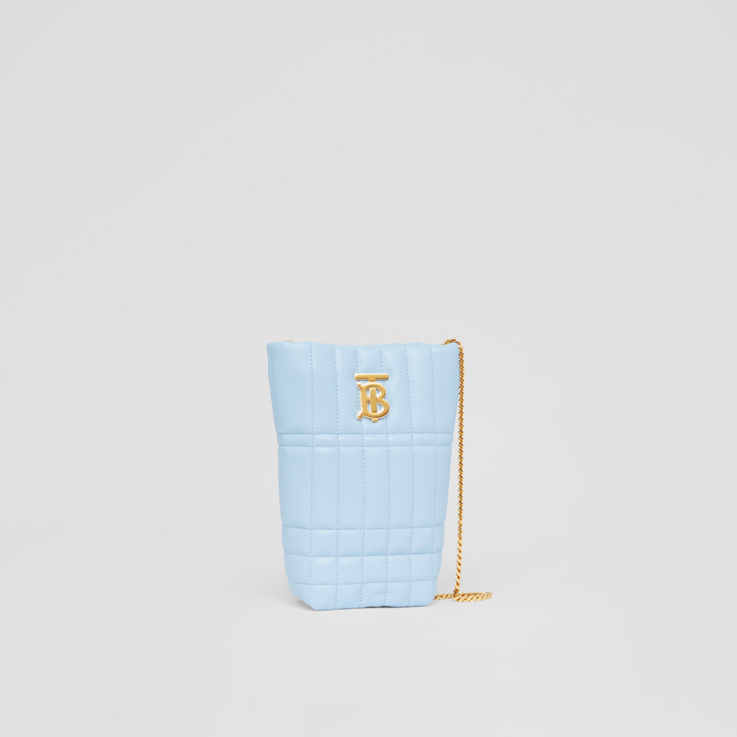 Quilted Leather Micro Lola Bucket Bag in Pale Blue - Women | Burberry®  Official