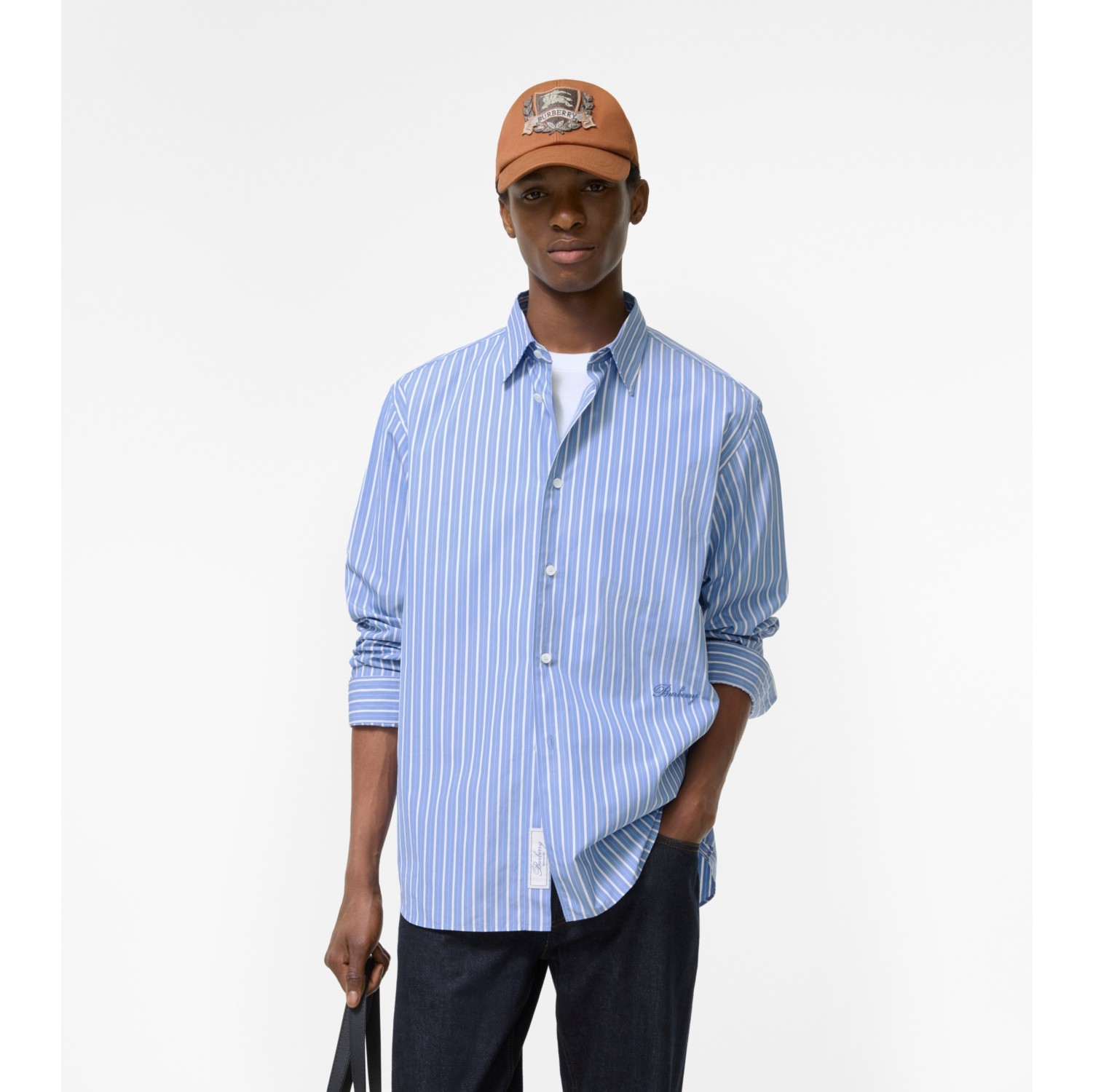 Relaxed Fit Striped Cotton Shirt