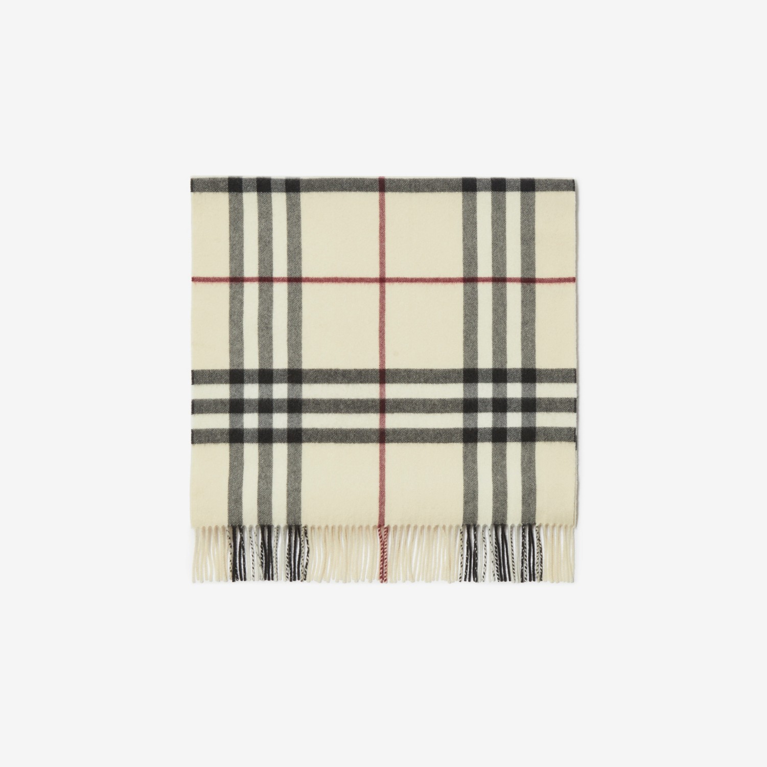 ワイド チェック カシミアスカーフ (ストーン) | Burberry®公式 ワイド チェック カシミアスカーフ (ストーン) | Burberry®公式