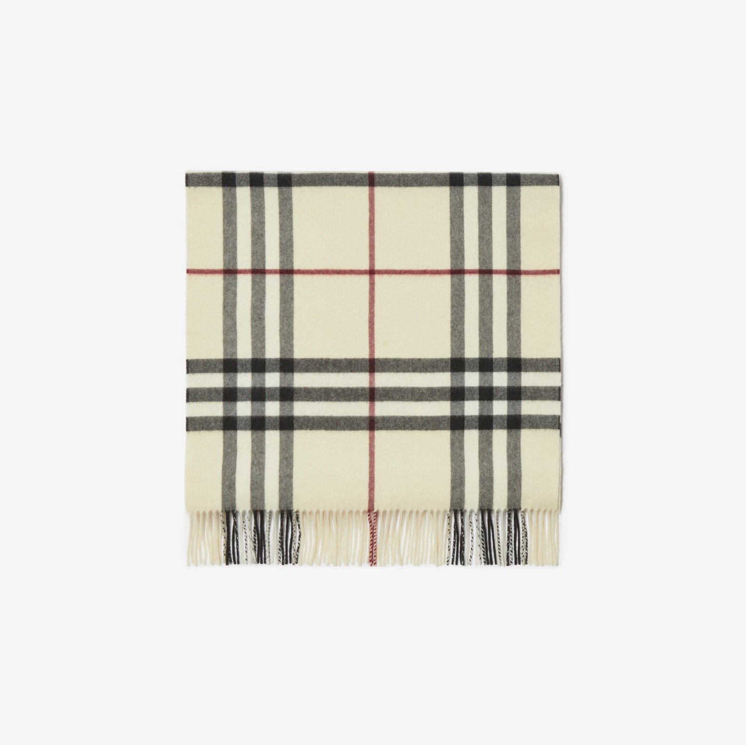 Wide Check Cashmere Scarf