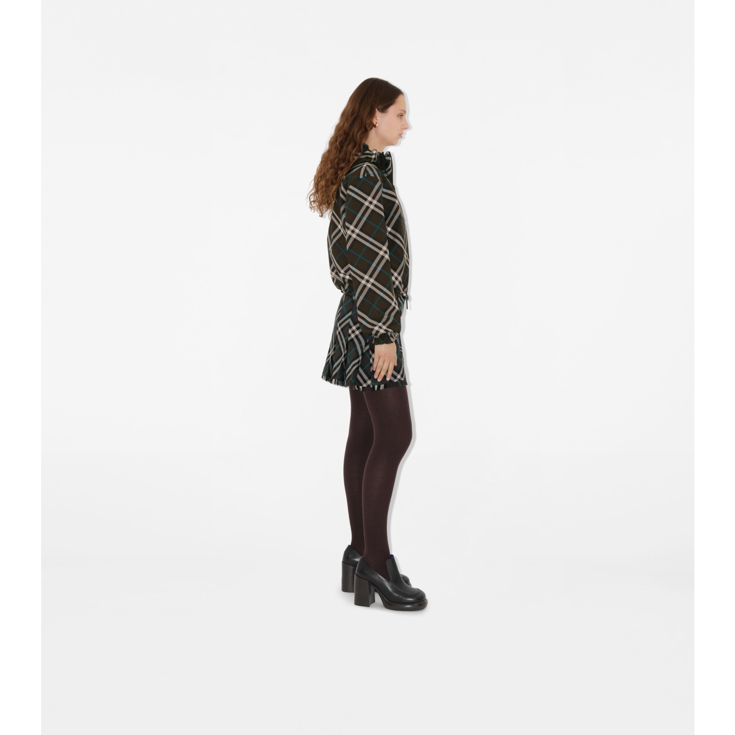 Wendbare Cropped-Jacke in Check