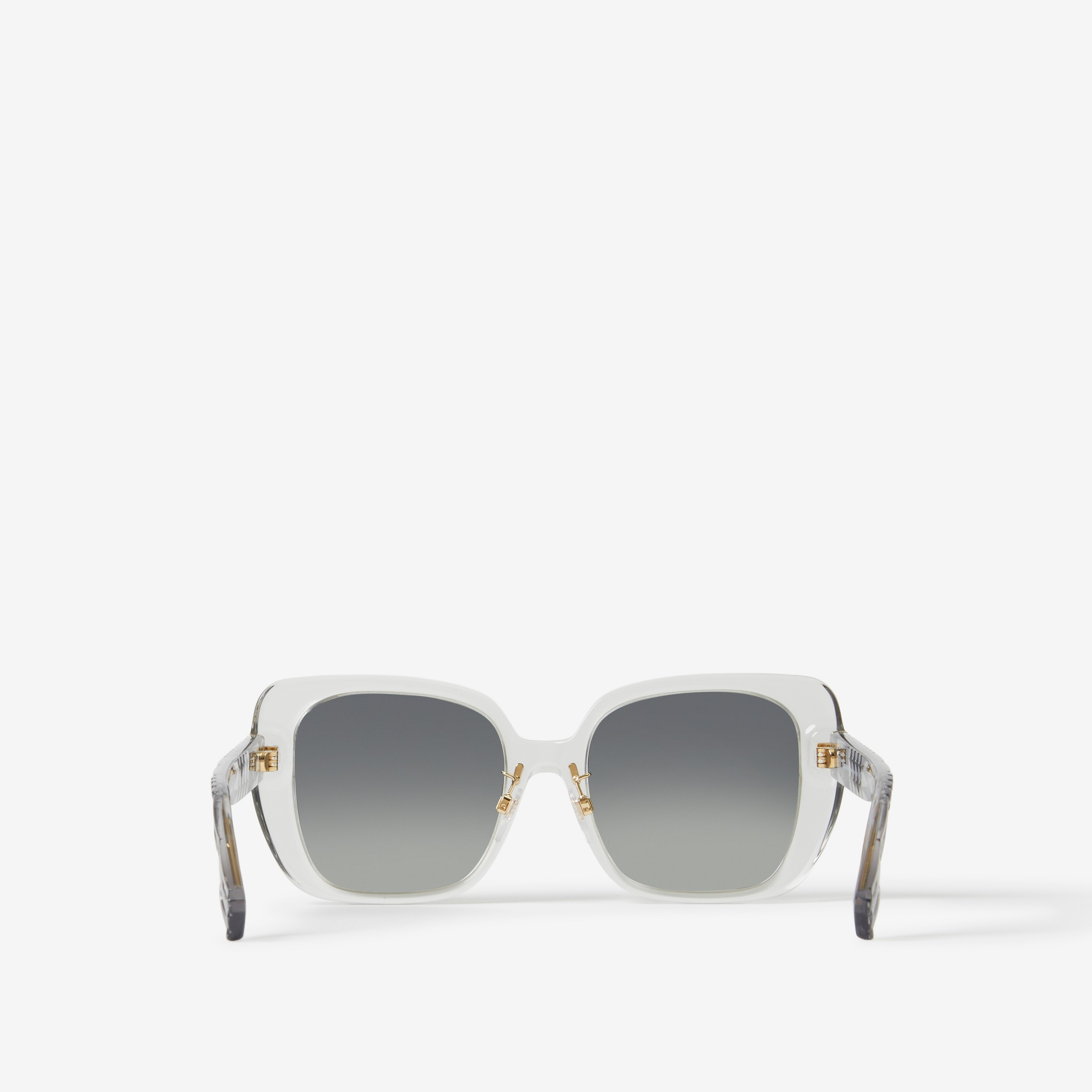 Oversized Square Frame Lola Sunglasses in Grey - Women | Burberry® Official - 3