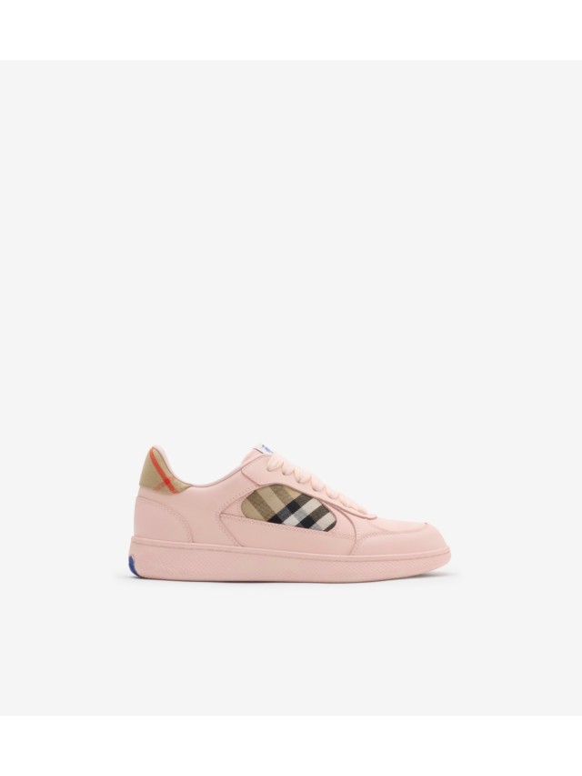 Leather and Check Terrace Sneakers​