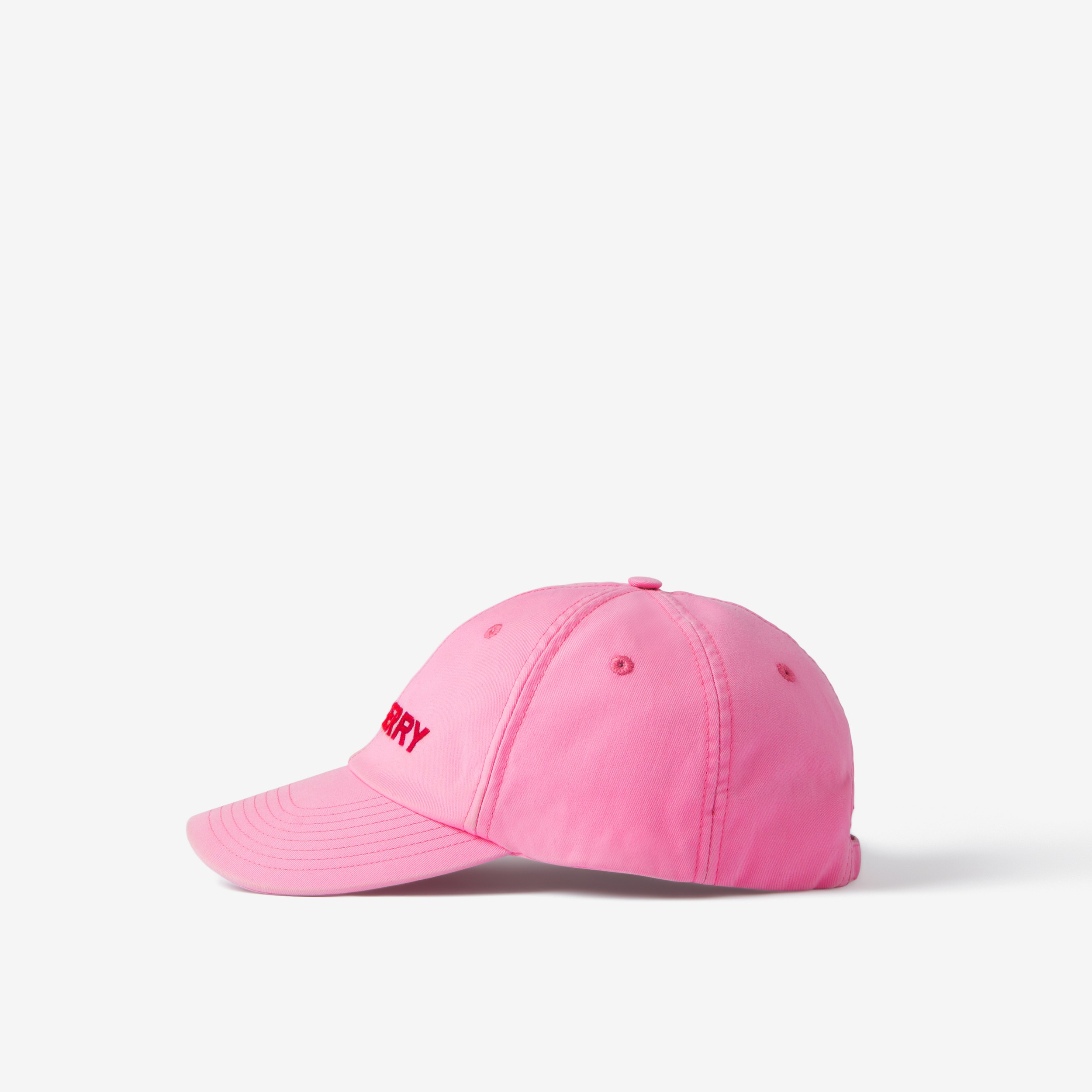 Embroidered Logo Cotton Gabardine Baseball Cap in Bubblegum Pink | Burberry® Official - 4