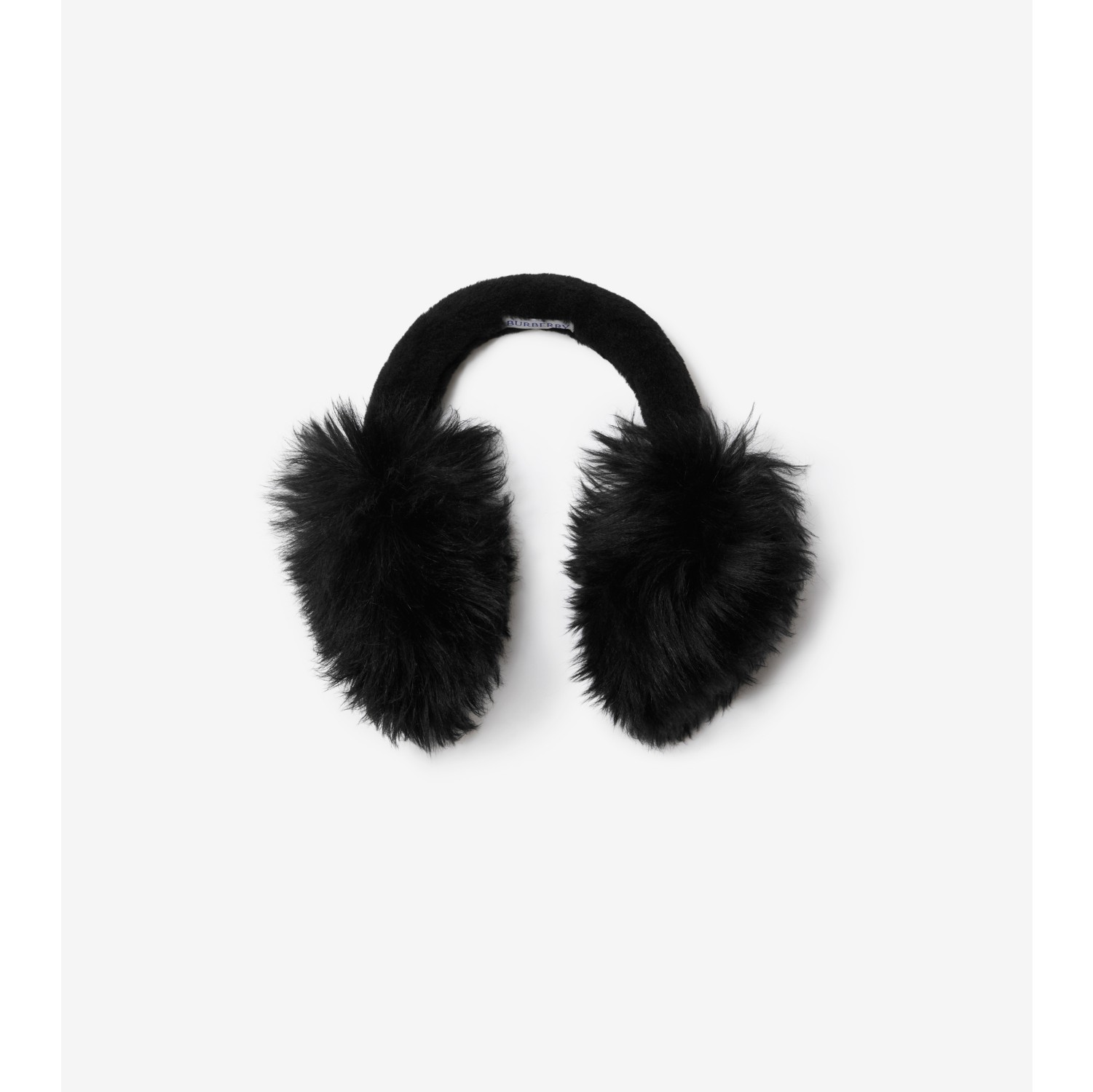 womens faux fur earmuffs MUFF BLACK