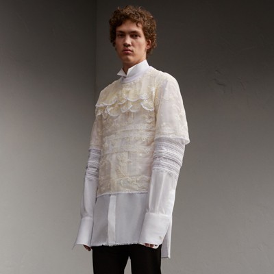 burberry lace shirt mens