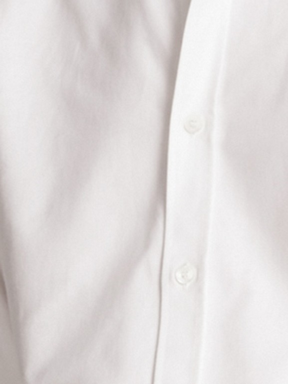 Oxford Cotton Shirt with Regimental Cuff Detail in White - Men ...