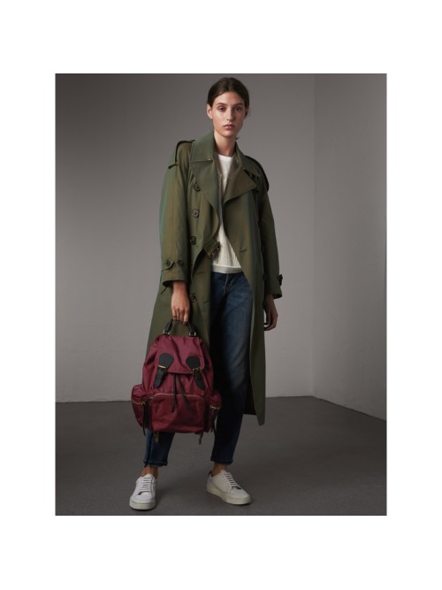 BURBERRY The Medium Rucksack in Technical Nylon and Leather