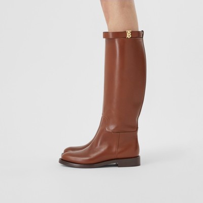 Monogram Motif Leather Knee-high Boots 