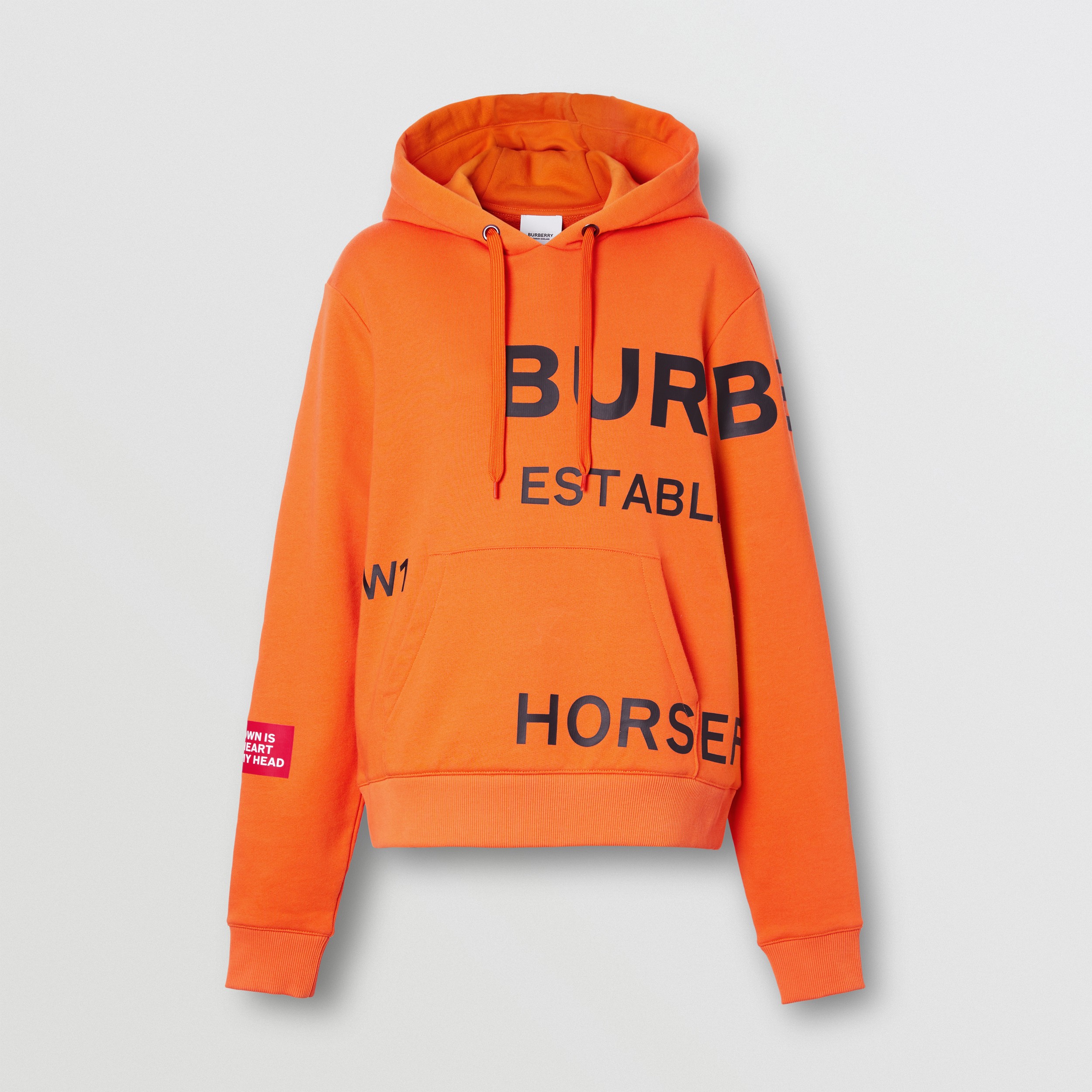 Horseferry print cotton hoodie Clearance