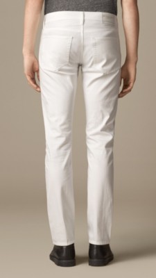 burberry jeans mens white
