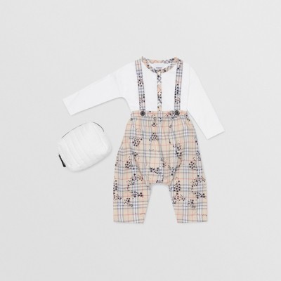Star Print Check Cotton Two-piece Baby 