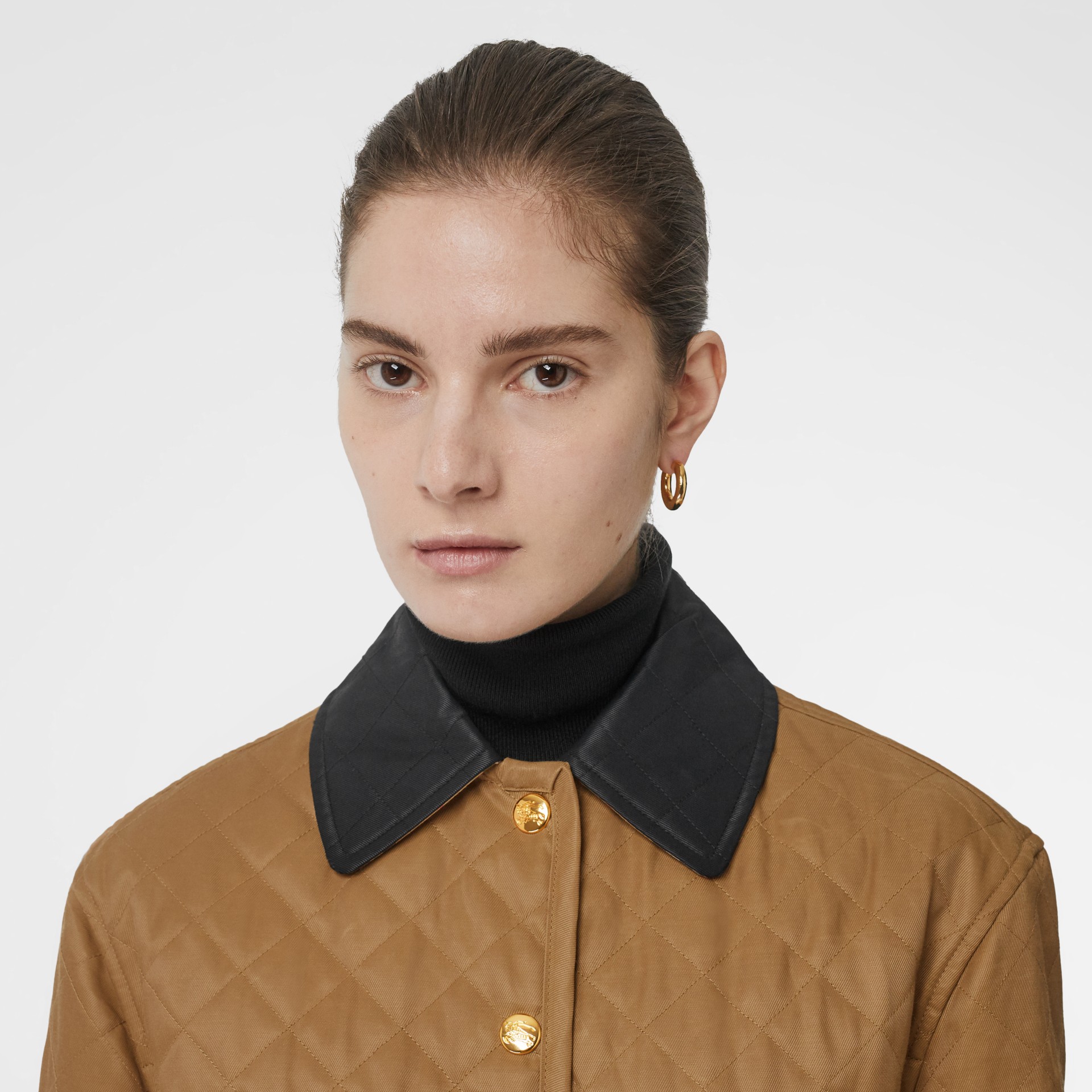 Diamond Quilted Barn Jacket in Camel - Women | Burberry United States