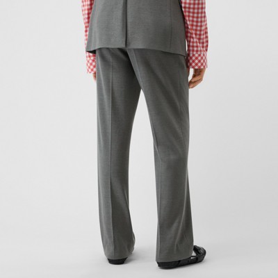 Cashmere Silk Jersey Wide-leg Trousers 