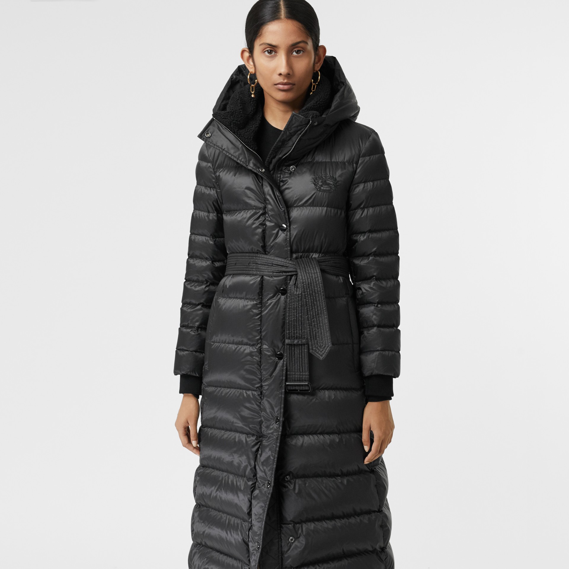 Down-filled Hooded Puffer Coat in Black - Women | Burberry United States