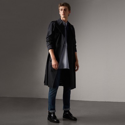 burberry navy trench