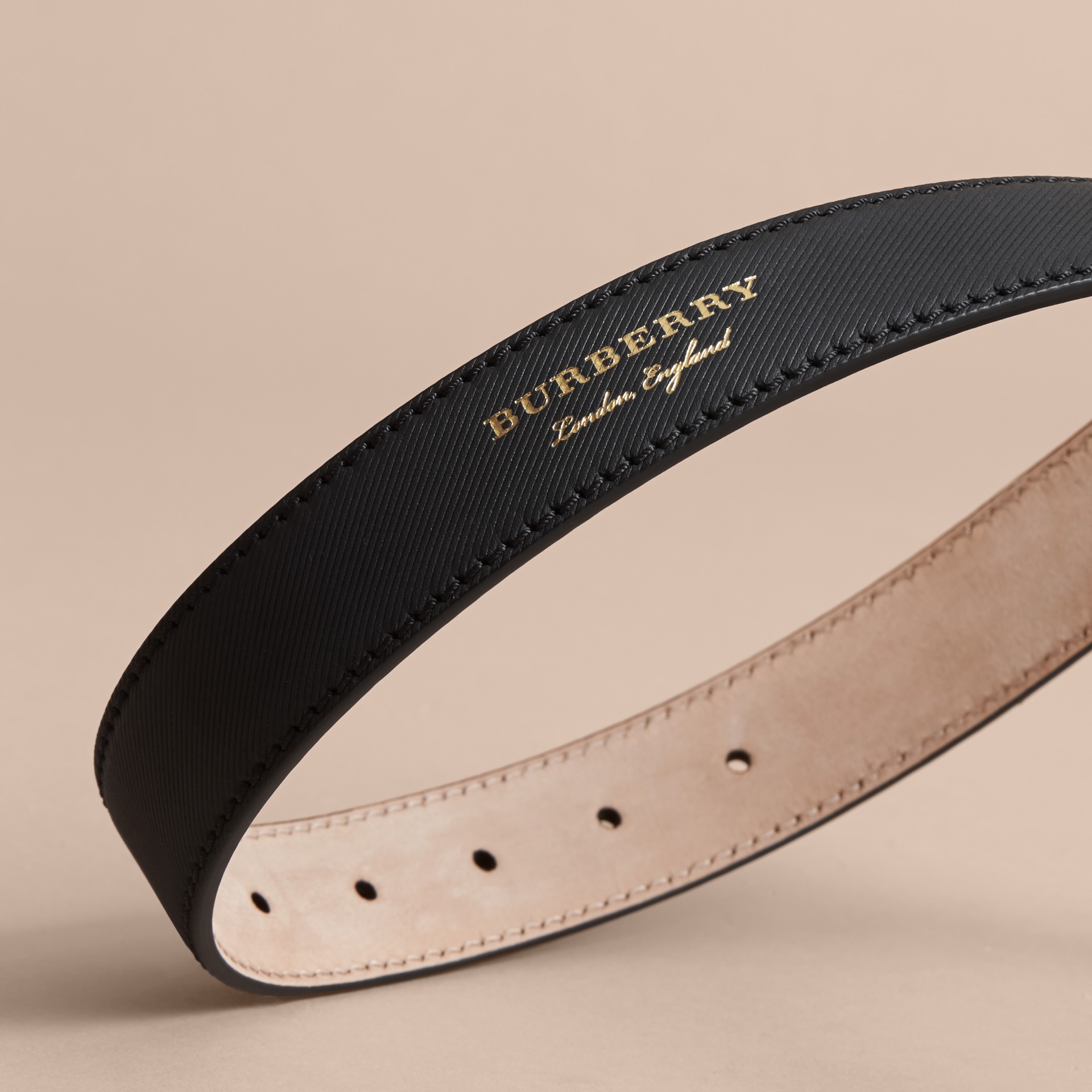 Trench Leather Belt in Black Women Burberry United States