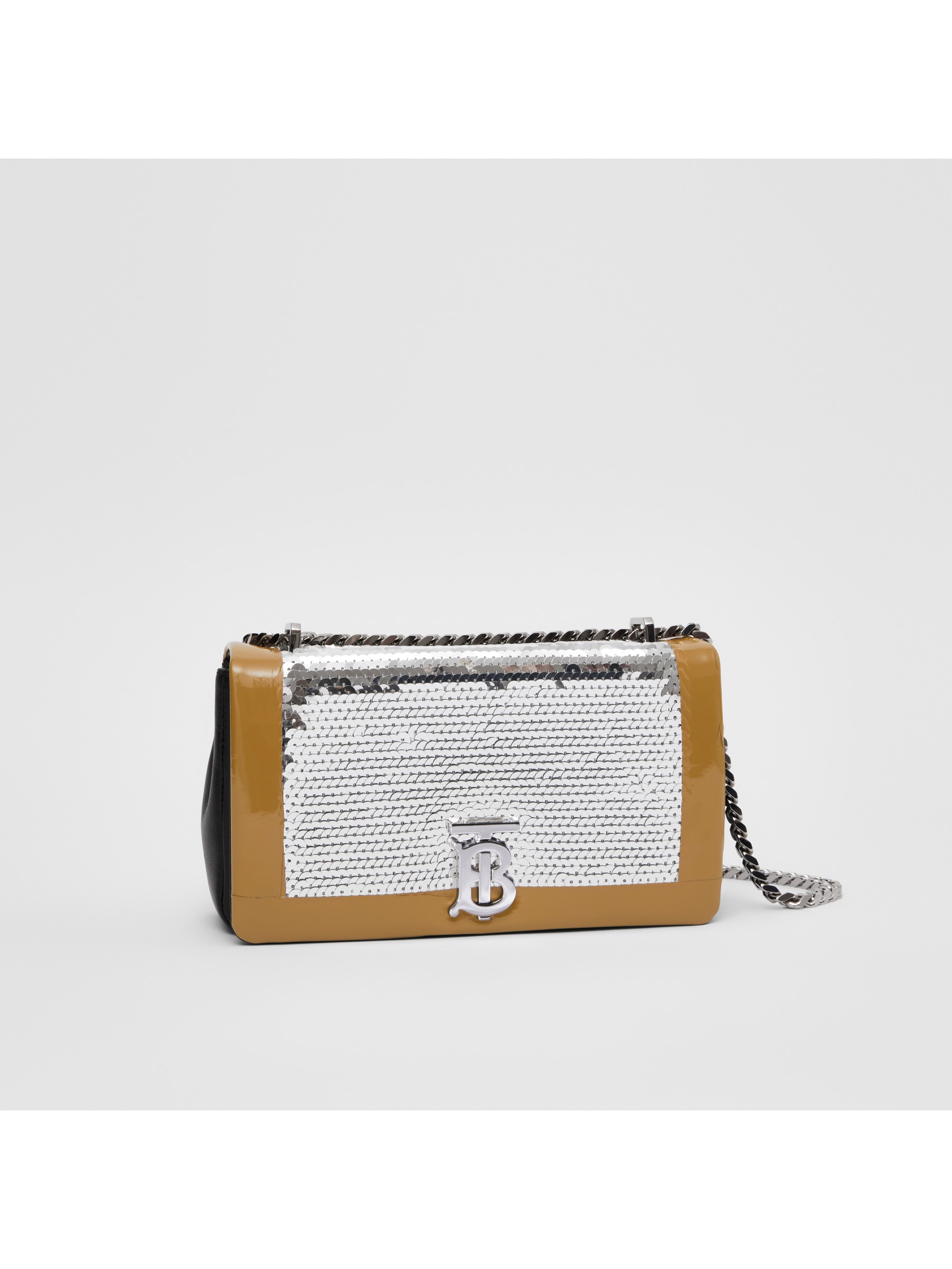 lola - 小号胶带细节亮片羔羊皮萝拉包