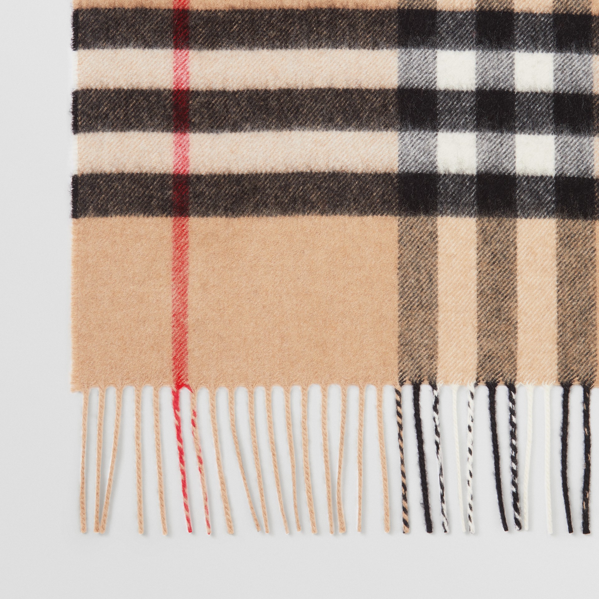 The Classic Check Cashmere Scarf in Camel | Burberry United States