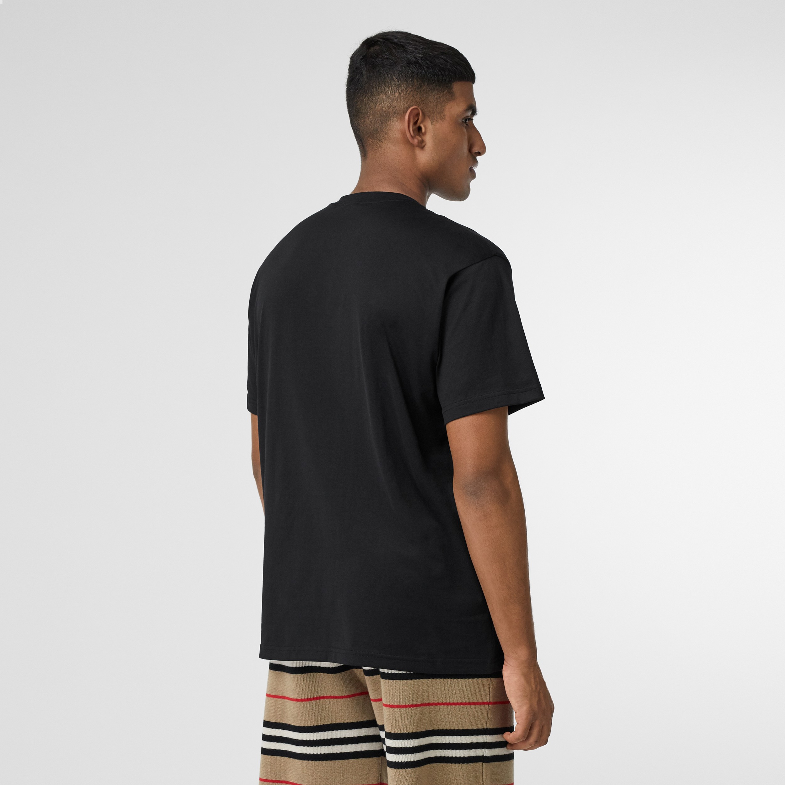 モノグラムモチーフ コットン オーバーサイズ Tシャツ ブラック メンズ バーバリー モノグラムモチーフ コットン オーバーサイズ Tシャツ ブラック メンズ バーバリー