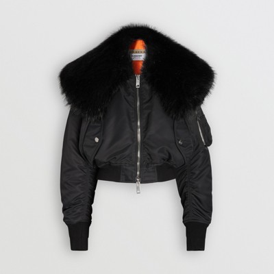 burberry faux fur jacket