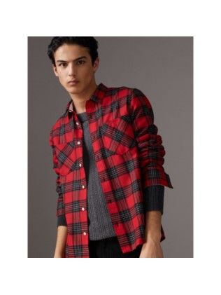 「Burberry x 吴亦凡」系列 Vintage 格纹棉质衬衫