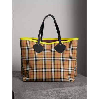 burberry plaid tote