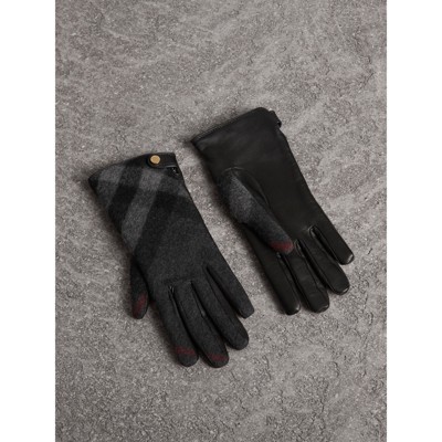 burberry gloves womens grey