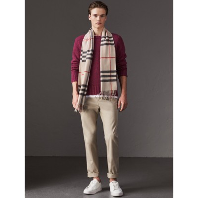 burberry cashmere classic plaid scarf