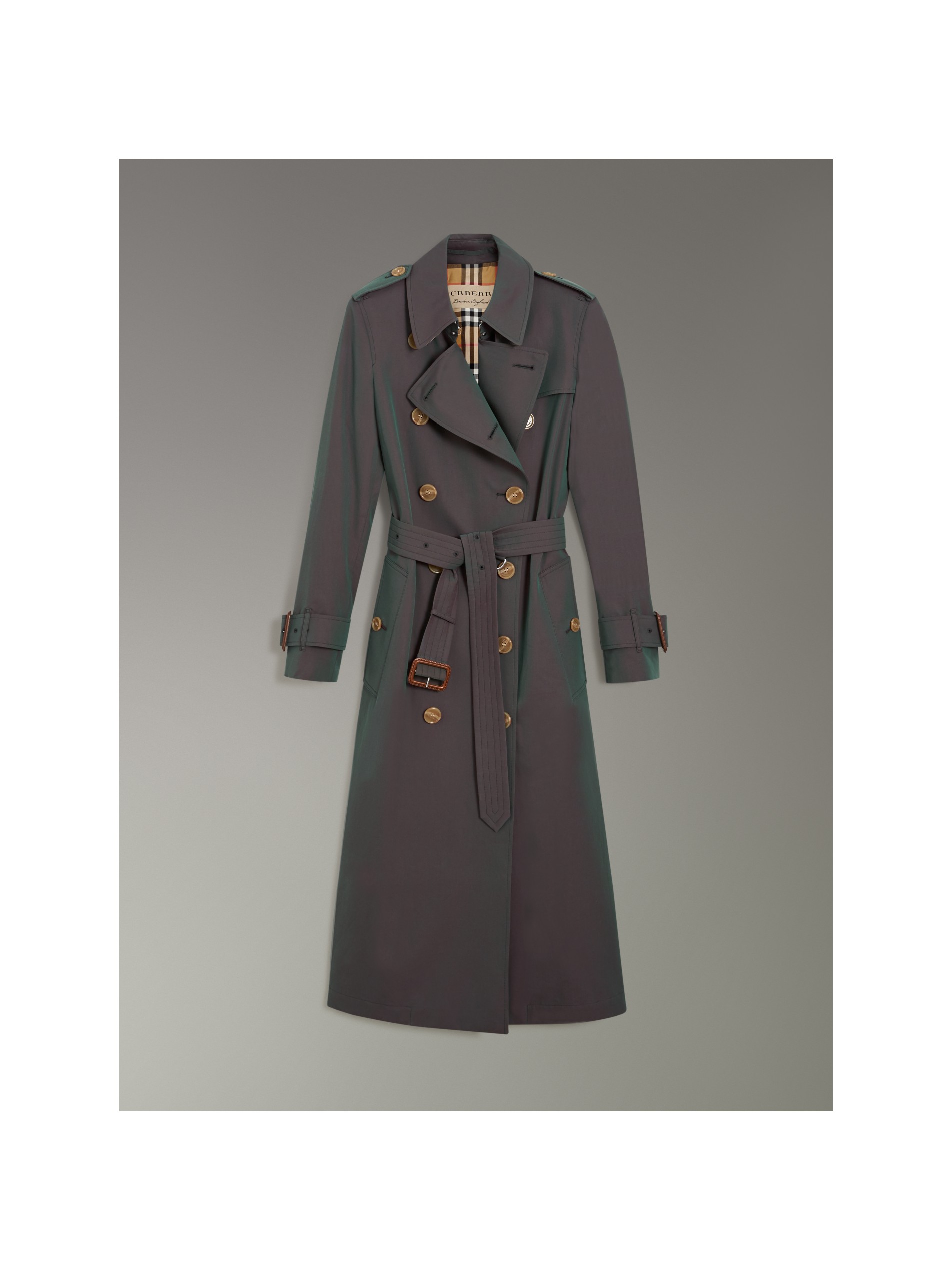 深古典绿 轻薄嘎巴甸 trench 风衣 产品图片31