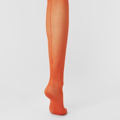 Burberry Monogram Motif Seamed Tights 
