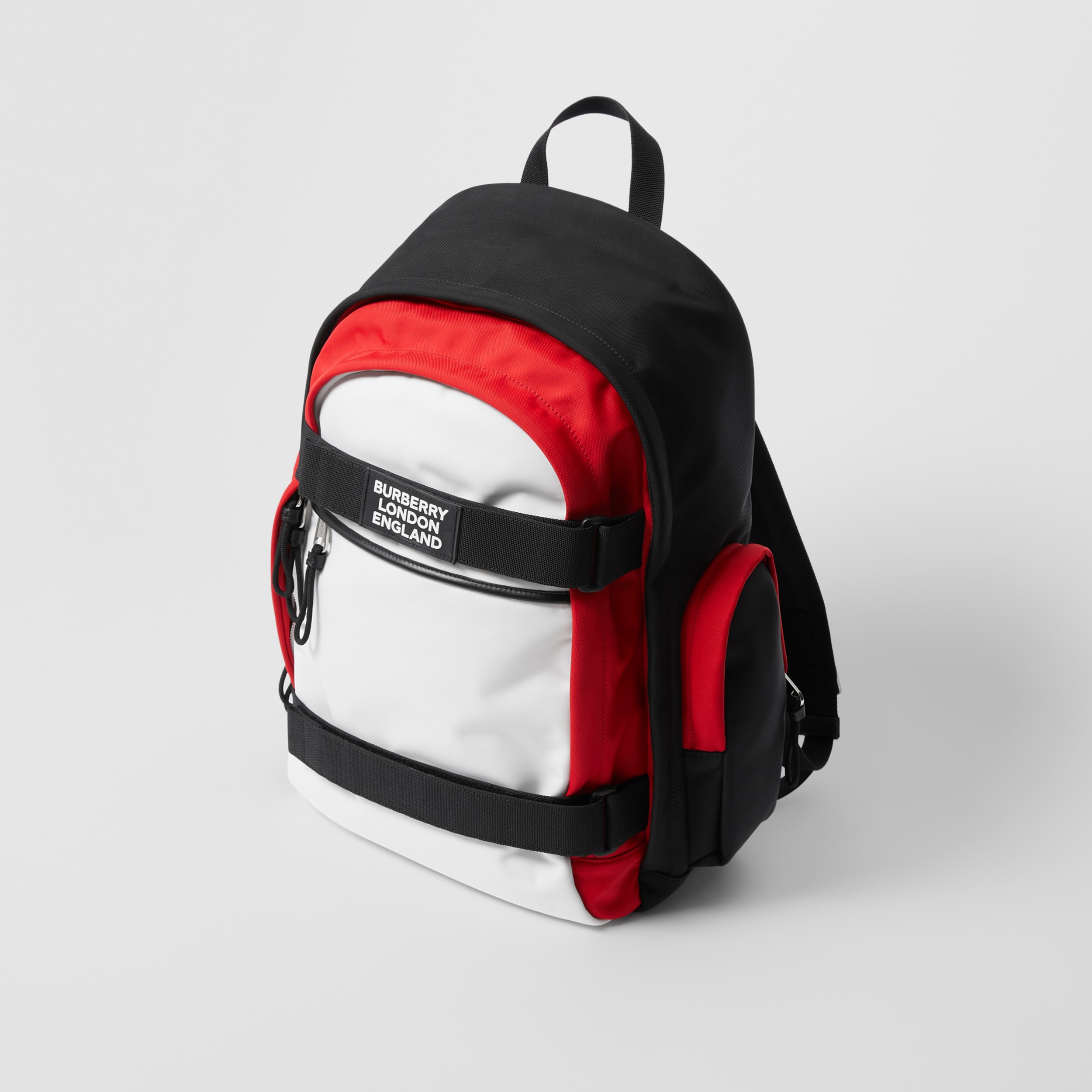 Large Colour Block Nevis Backpack in White/red/black | Burberry United ...