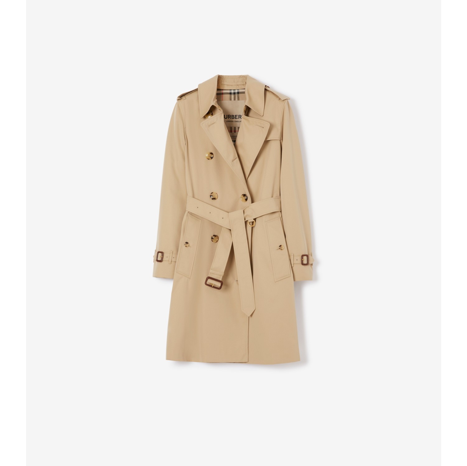 Mid-length Kensington Heritage Trench Coat in Honey - Women | Burberry® Official