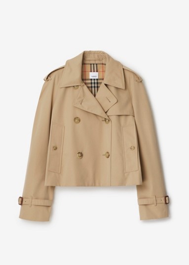 Cropped Gabardine Mayfair Trench Jacket