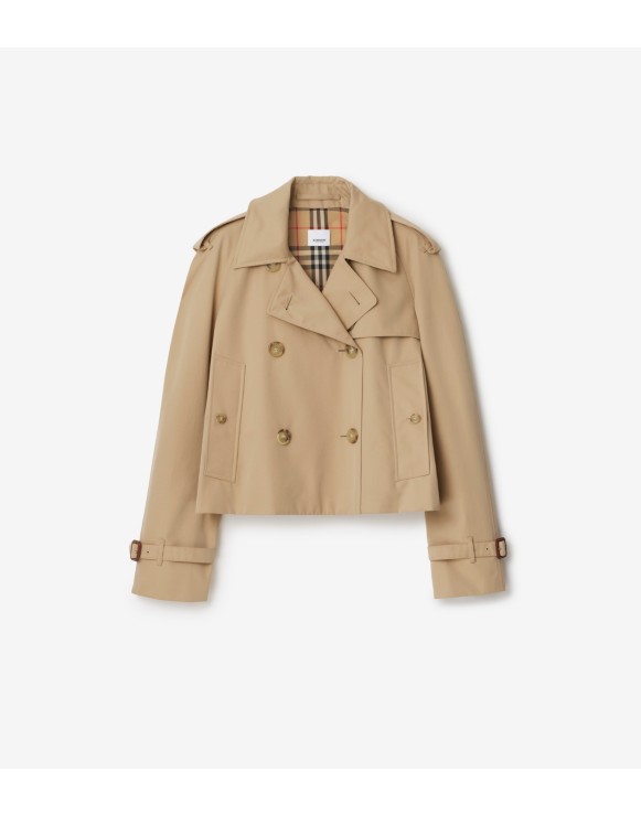 Cropped Gabardine Mayfair Trench Jacket
