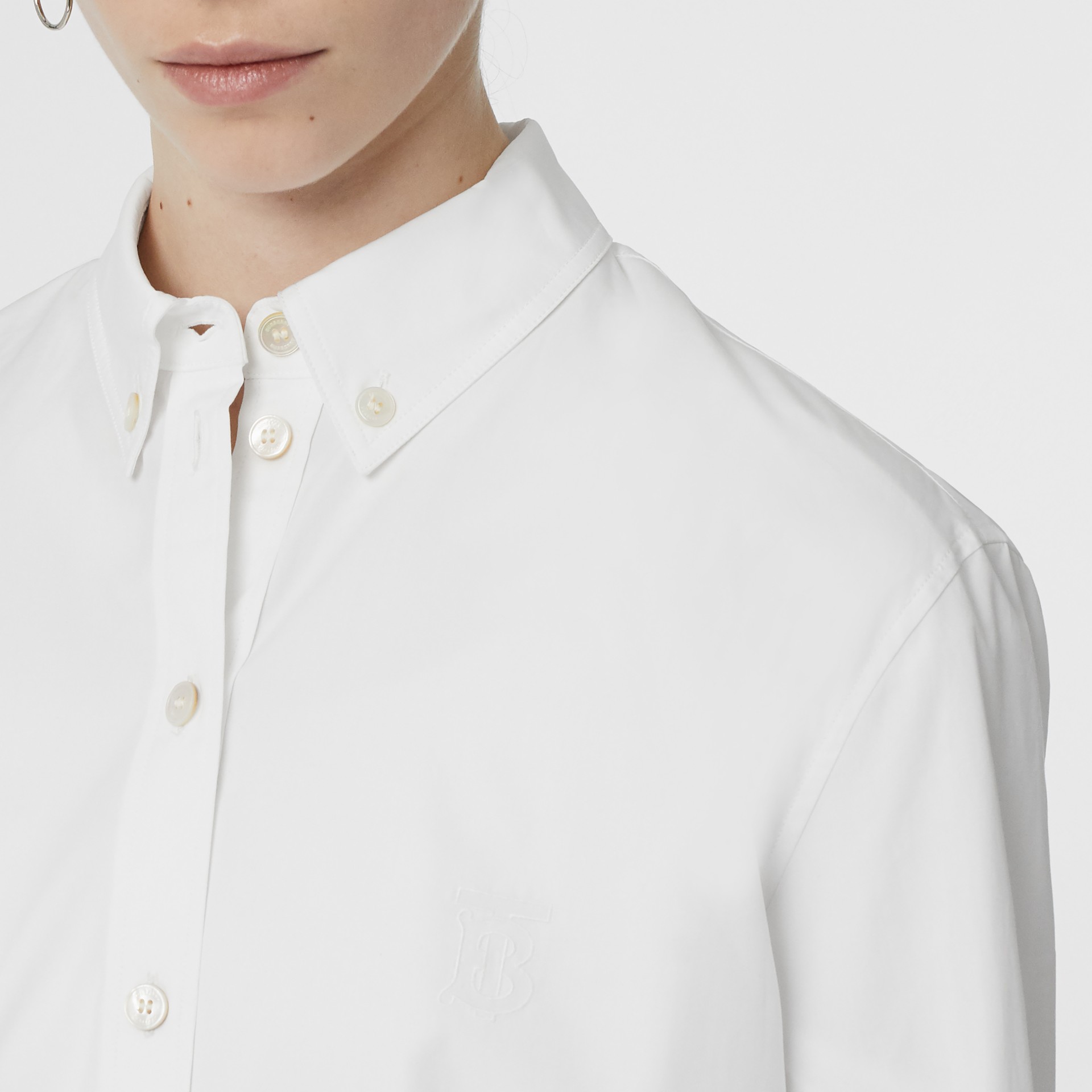 monogram collar shirt