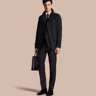 The Sandringham – Short Heritage Trench Coat Black | Burberry