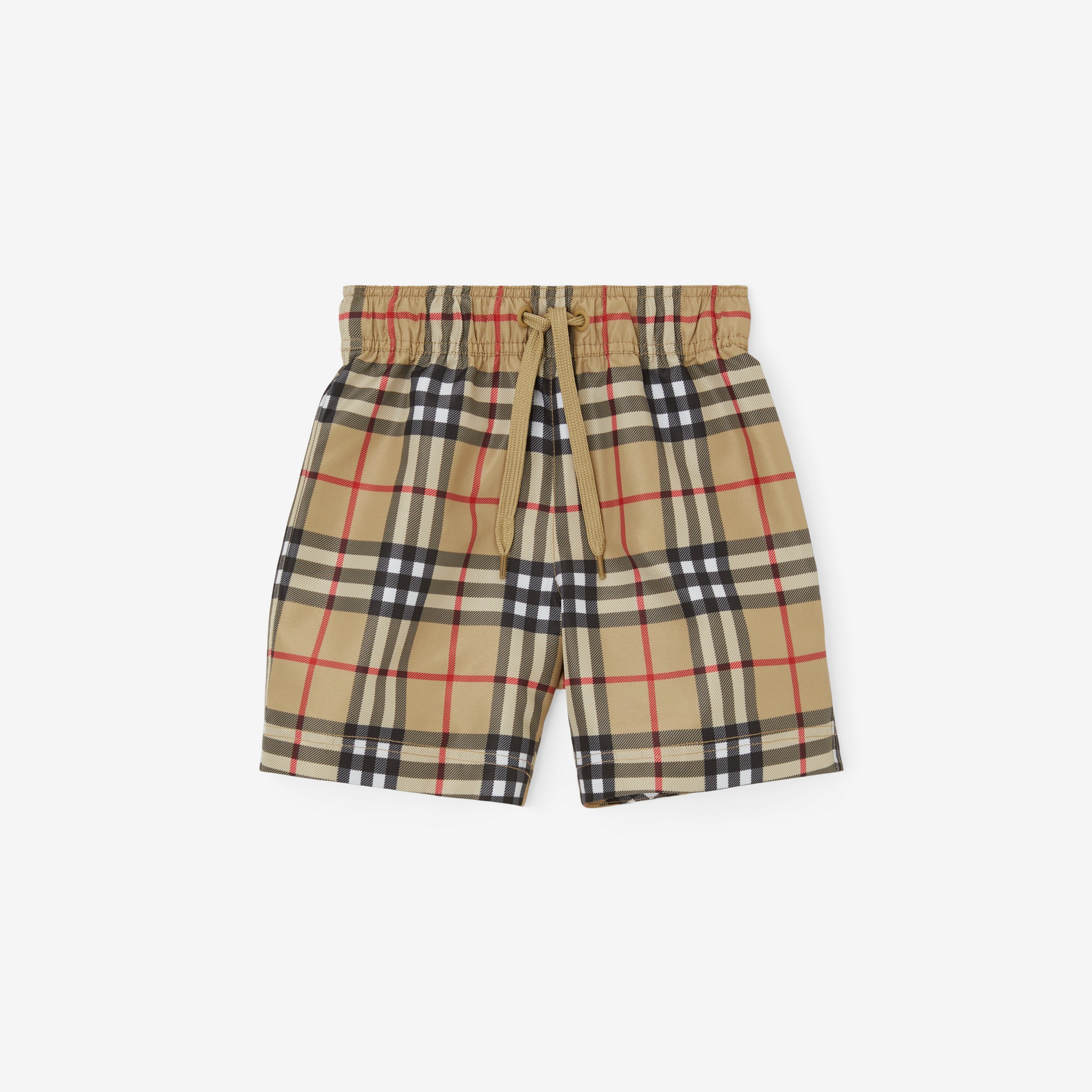Vintage Check Swim Shorts in Archive Beige - Children | Burberry® Official - 1